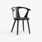 In Between Upholstered Dining Armchair  option Fiord 191 / Black Lacquered Oak