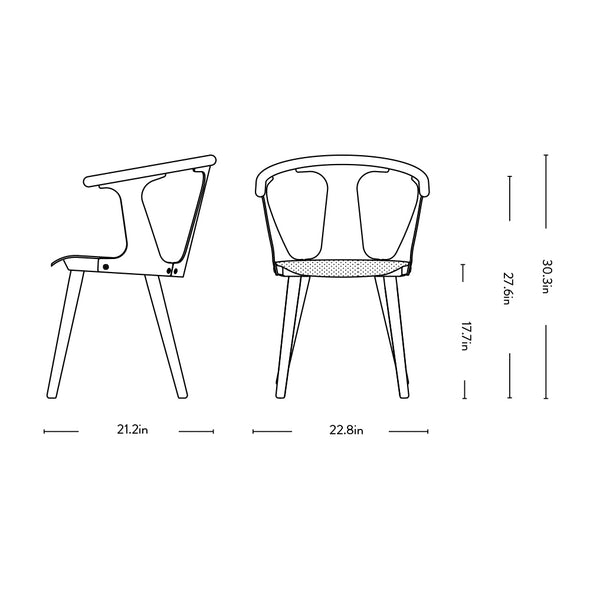 In Between Upholstered Dining Armchair