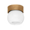 Odin Flush Mount  option Patina Brass / Soft White