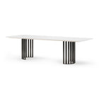 Roma Rectangular Dining Table with Metal Base