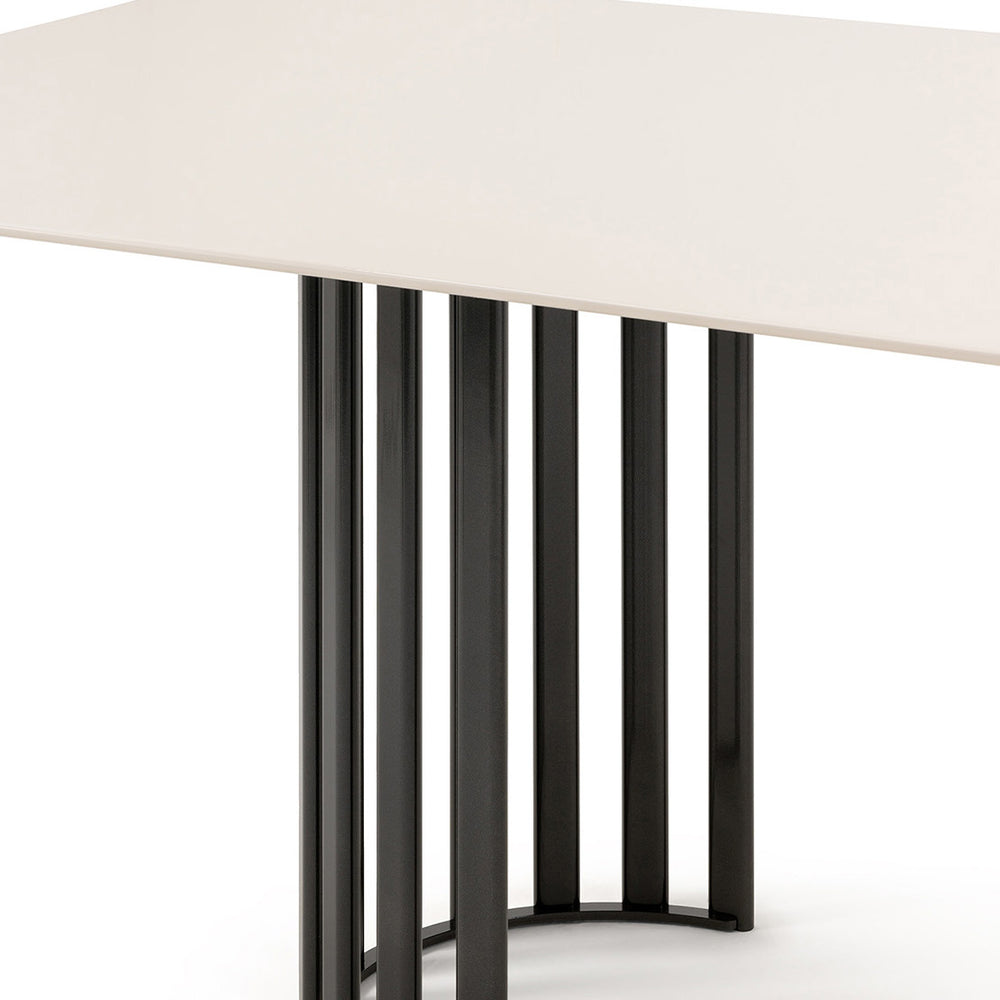 Roma Rectangular Dining Table with Metal Base