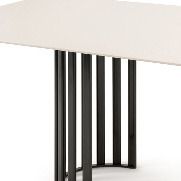 Roma Rectangular Dining Table with Metal Base