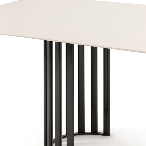 Roma Rectangular Dining Table with Metal Base