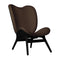 A Conversation Piece Tall Lounge Chair  option Teddy Brown