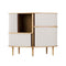 Audacious Highboard Cabinet  option White Sands