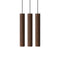 Chimes 3-Light Cluster LED Pendant Light  option Dark Oak