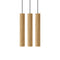 Chimes 3-Light Cluster LED Pendant Light  option Oak