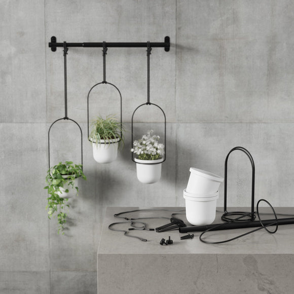 umbra triflora hanging planter Umbra Shift Triflora Hanging Planters and Rod
