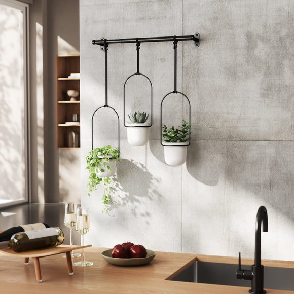 umbra bolo hanging planter Umbra Shift Triflora Hanging Planters and Rod
