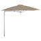Paraflex Mono 7' 6.6" Square Umbrella  option Anodized Aluminum Grey