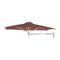 Paraflex Wallflex Round Wall-Mount Umbrella  option Terra