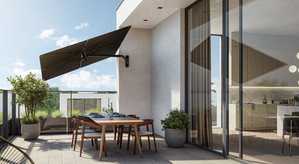 Paraflex Wallflex Square Wall-Mount Umbrella