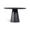 Mona Round Dining Table with Wooden Top  option Ebano