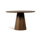 Mona Round Dining Table with Wooden Top  option Nogueira