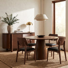 Mona Round Dining Table with Wooden Top