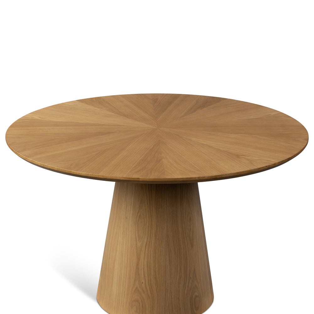 Mona Round Dining Table with Wooden Top