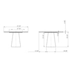 Mona Round Dining Table with Wooden Top