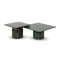 Alessia Nesting Coffee Table (Set of 2)  option Deep Umber Brown / Obsidian Green