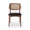 Beth Cane Dining Chair  option Nogal with Nogal Cane / Shimmy Black
