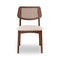 Beth Cane Dining Chair  option Nogal with Nogal Cane / Shimmy Cream