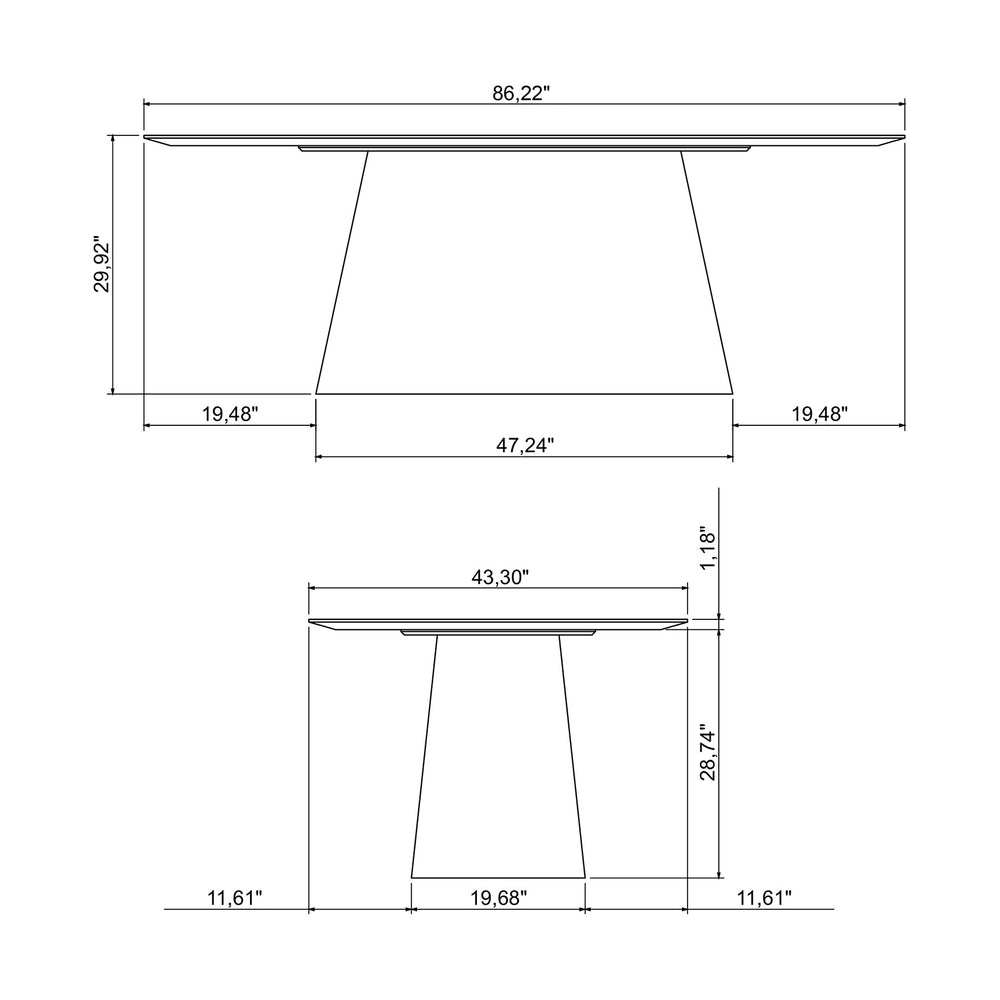 Fortaleza Oval Dining Table