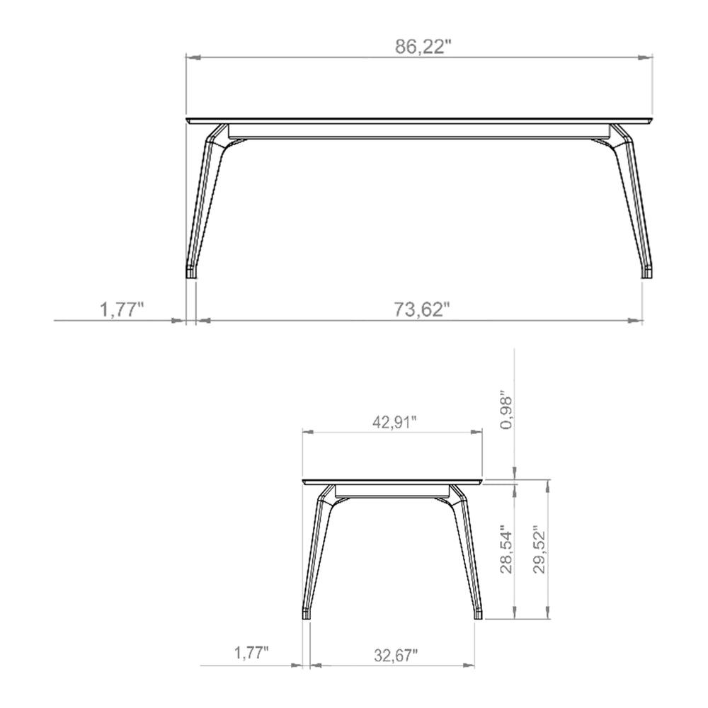 Giane Rectangle Dining Table