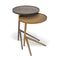 Leo Nesting End Table (Set of 2)  option Antique Copper / Antique Brass
