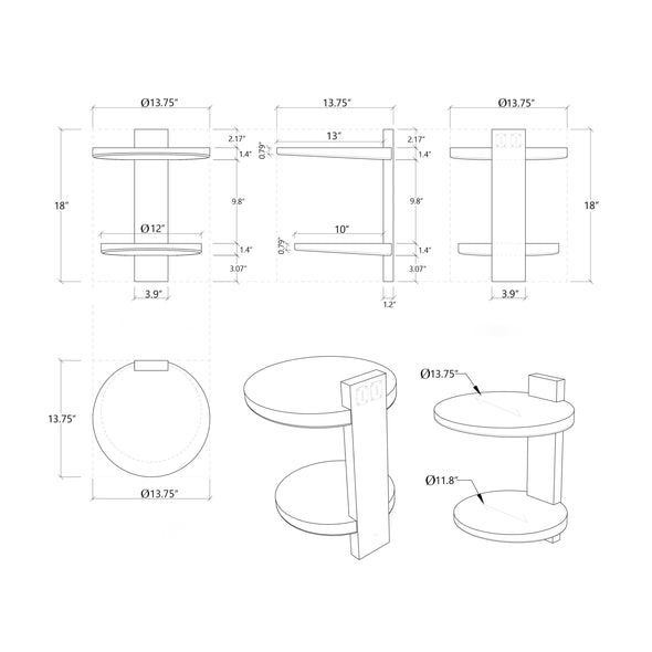 Lucy Wall-Mounted Nightstand