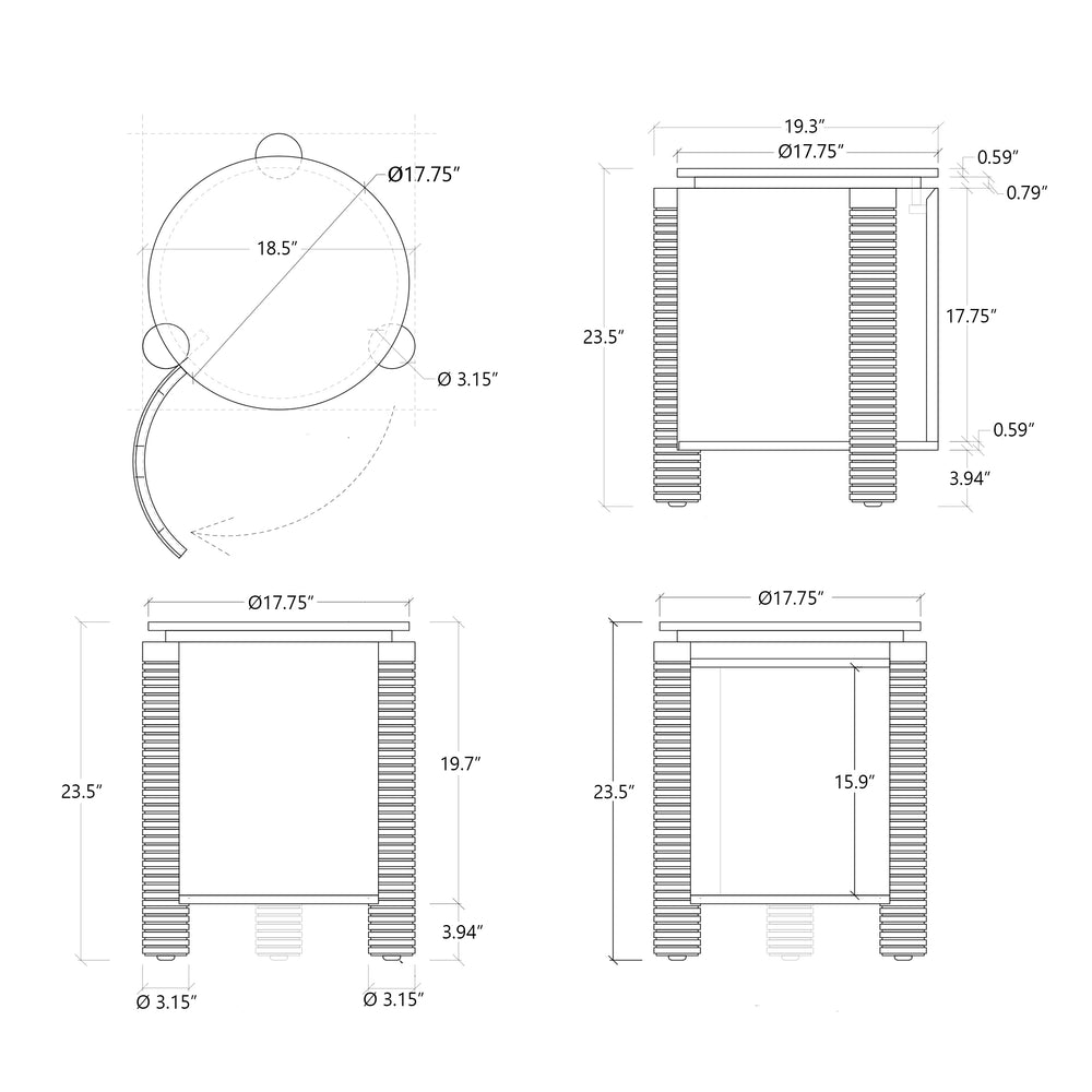 Luna End Table