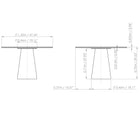 Mona Round Dining Table with Glass Top