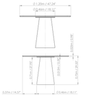 Mona Round Dining Table with Glass Top
