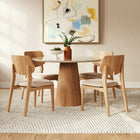 Mona Round Dining Table with Glass Top