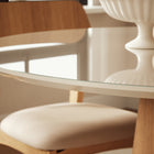 Mona Round Dining Table with Glass Top