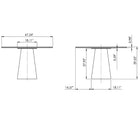Mona Round Dining Table with Glass Top