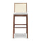 Nardia Cane Stool  option Nogal with Natural Cane / Harvest Natural