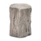 Solid Wood Stump Stool  option Sandblasted Grey