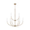 Greenwich Chandelier  option Satin Brass / 9 Lights