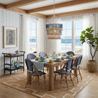 Monaco Stripe Embroidered Linen Runner