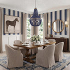 Laura Ashley Denwick Stripe Midnight Seapsray Wallpaper