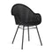 Avril Highback Dining Chair with Steel Base  option Chair Only