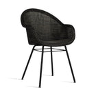 Edgard Outdoor Dining Chair with Steel Base