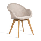 Edgard Outdoor Dining Chair with Wood Base