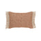Indira Deco Outdoor Long Fringe Lumbar Pillow  option Burnt Orange