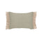 Indira Deco Outdoor Long Fringe Lumbar Pillow  option Emerald