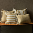 Indira Deco Outdoor Long Fringe Lumbar Pillow