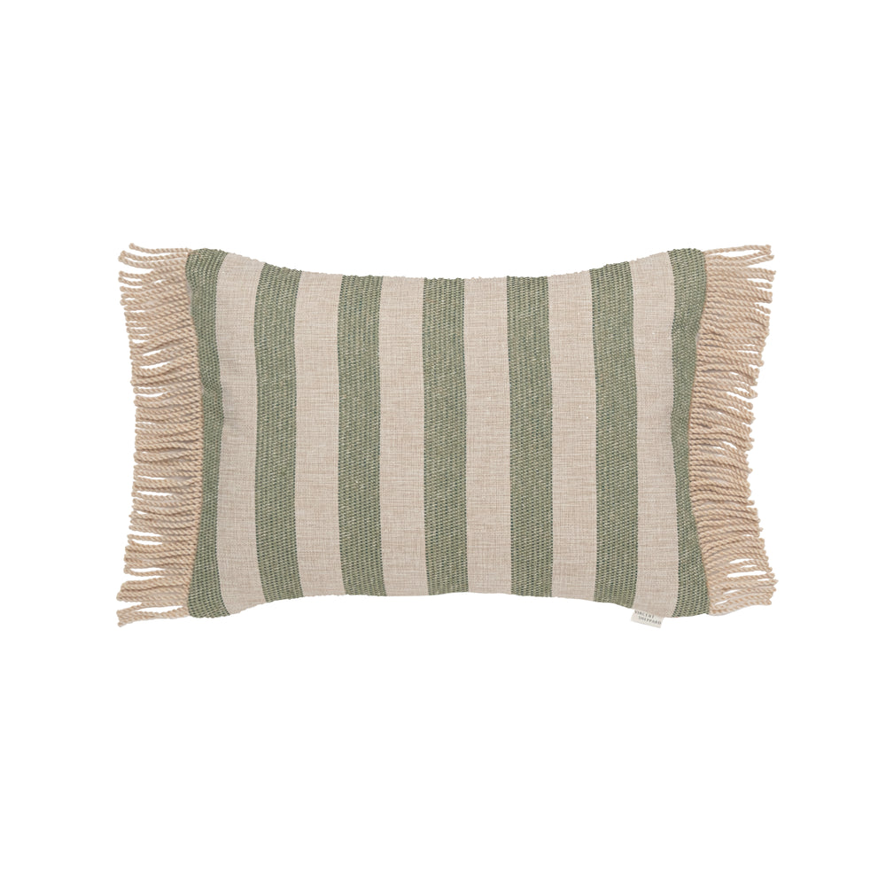 Indira Deco Outdoor Long Fringe Lumbar Pillow