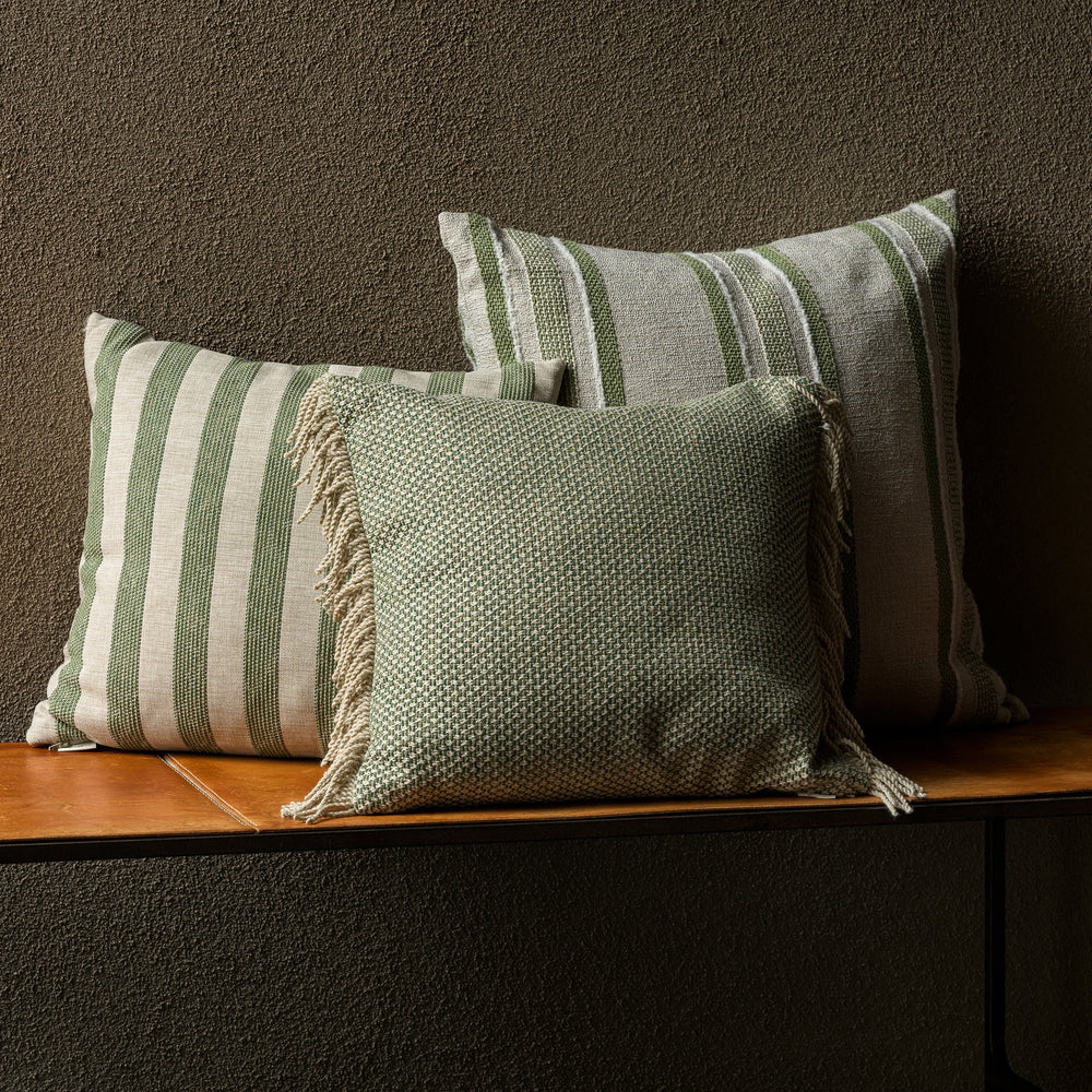 Indira Deco Outdoor Short Fringe Throw Pillow