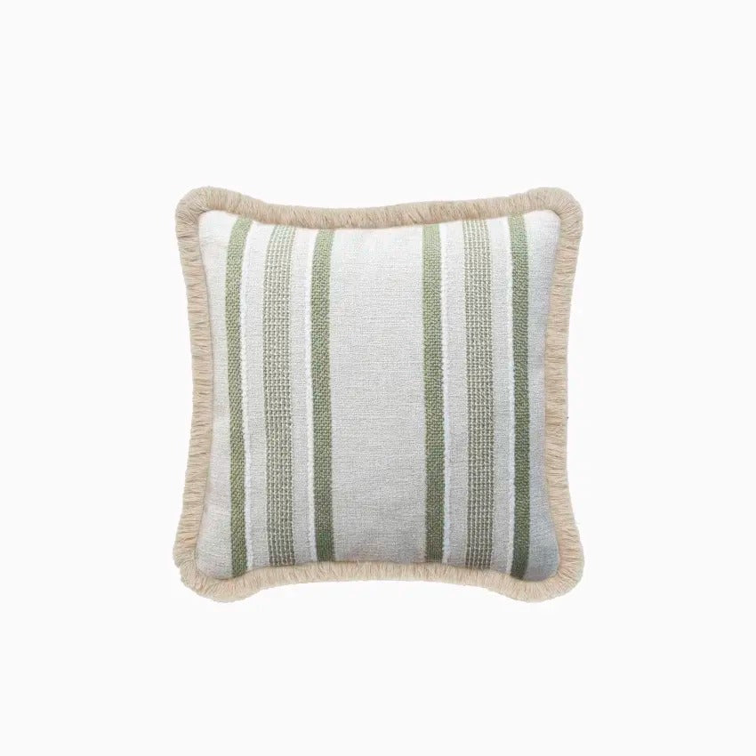 Indira Deco Outdoor Short Fringe Throw Pillow