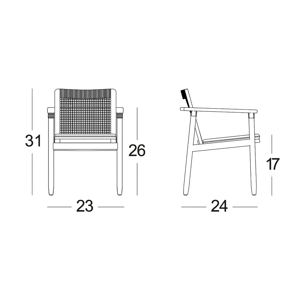 David Outdoor Dining Armchair