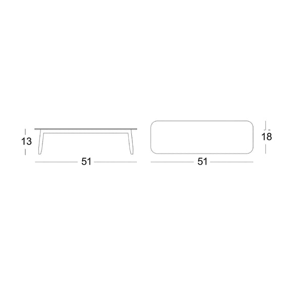 David Outdoor Rectangular Coffee Table
